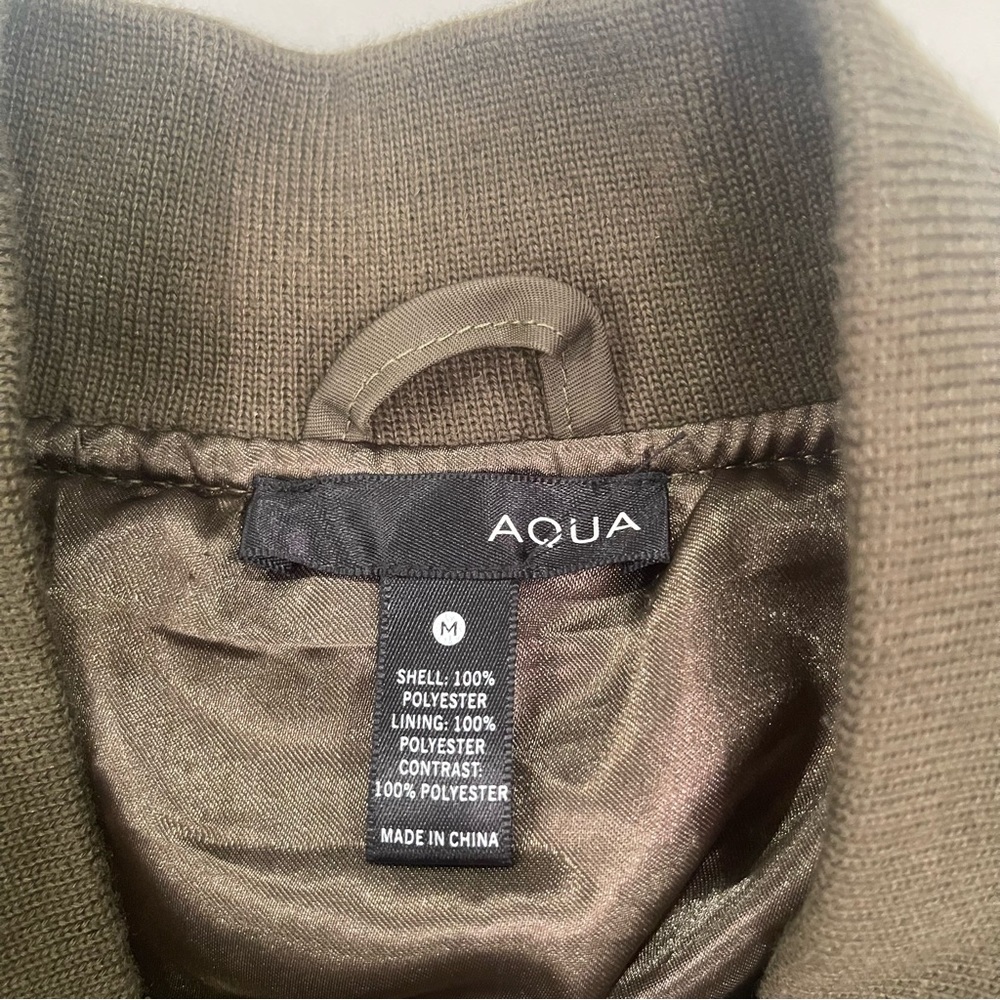 Aqua green lined bomber jacket - Picture 6 of 16